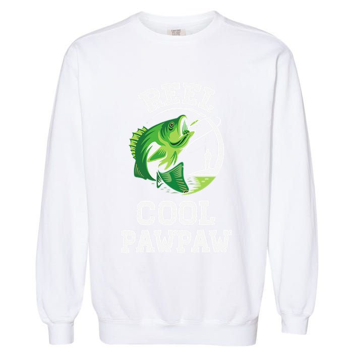 Reel Cool Pawpaw Fishing Fisherman Funny Retro Pawpaw Garment-Dyed Sweatshirt