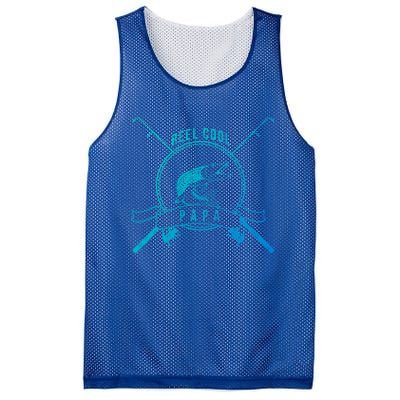 Reel Cool Papa Grandpa Fishing Gift Mesh Reversible Basketball Jersey Tank