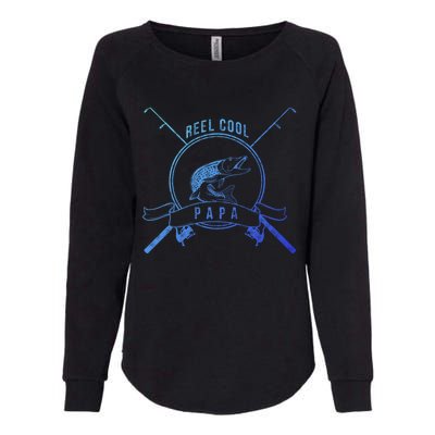 Reel Cool Papa Grandpa Fishing Gift Womens California Wash Sweatshirt