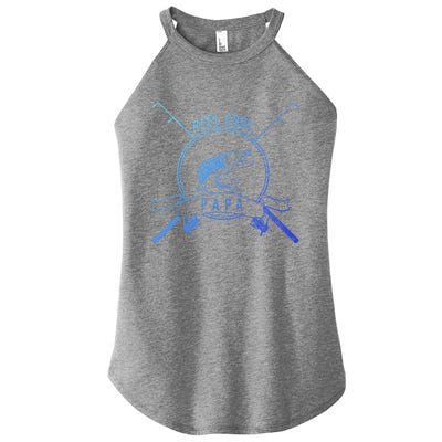 Reel Cool Papa Grandpa Fishing Gift Women’s Perfect Tri Rocker Tank