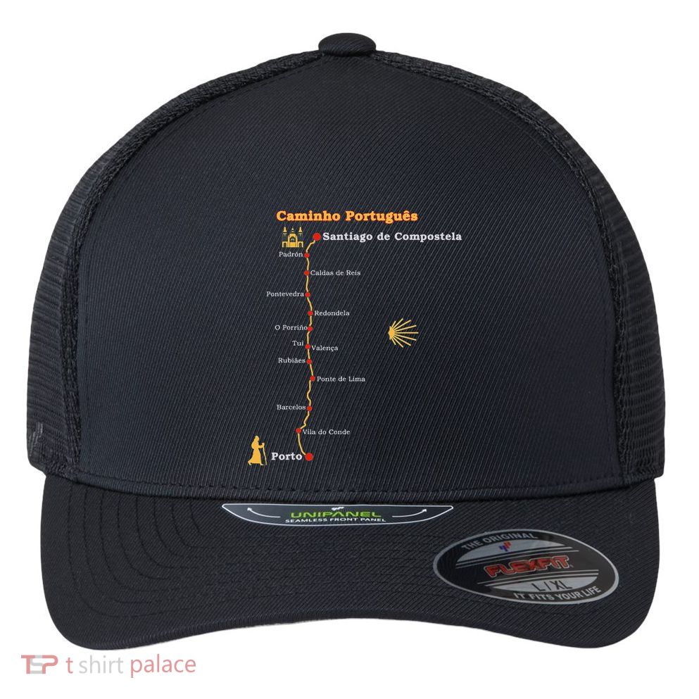 Route Caminho PortuguêS De Santiago Stages Camino Portugues Flexfit Unipanel Trucker Cap