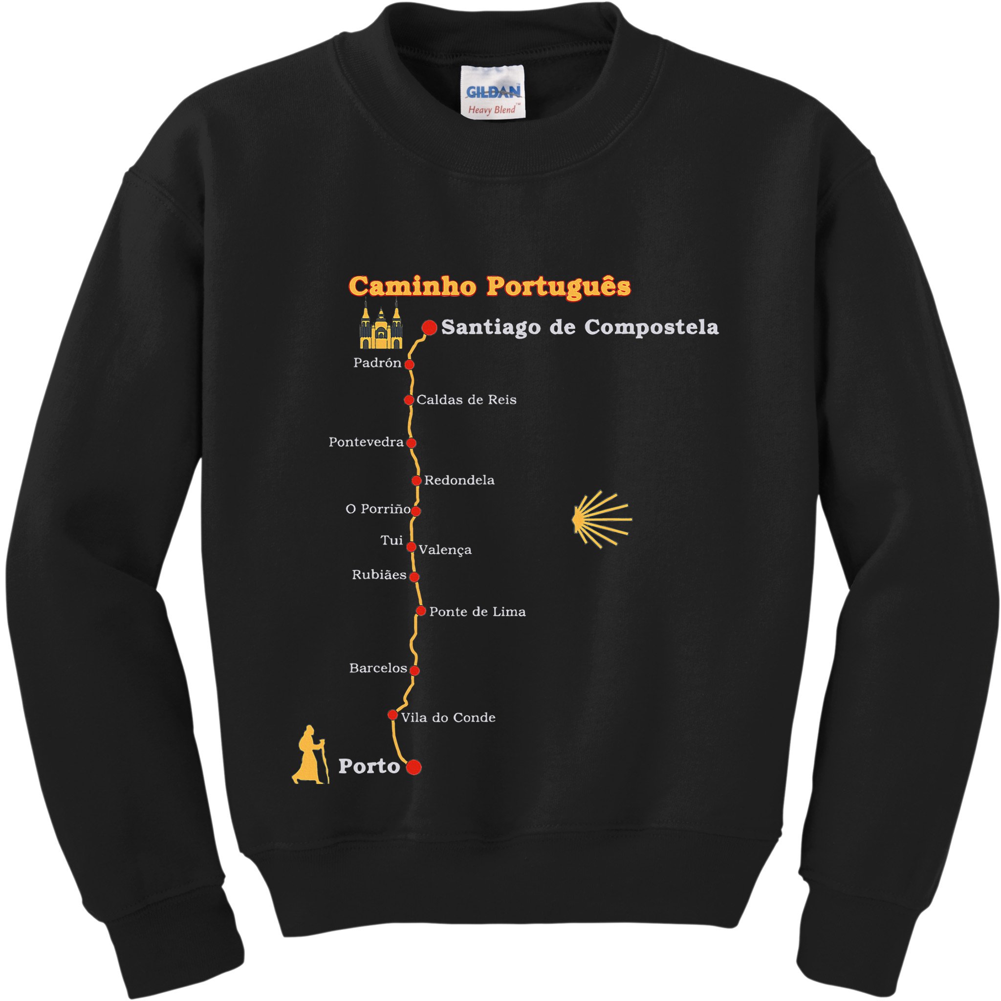 Route Caminho PortuguêS De Santiago Stages Camino Portugues Kids Sweatshirt