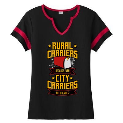 Rural Carriers Postal Worker Mail Delivery Mailman Postman Ladies Halftime Notch Neck Tee