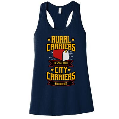 Rural Carriers Postal Worker Mail Delivery Mailman Postman Women's Racerback Tank