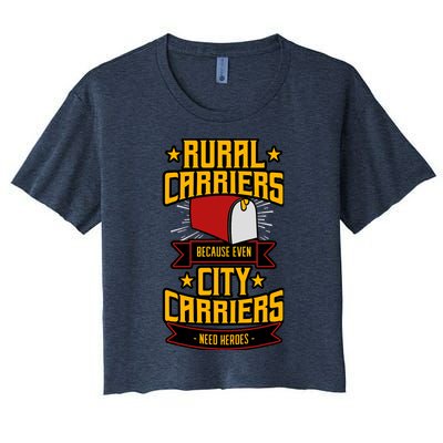 Rural Carriers Postal Worker Mail Delivery Mailman Postman Women's Crop Top Tee