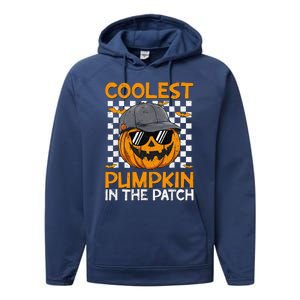 Retro Coolest Pumpkin In The Patch Outfit Halloween Performance Fleece Hoodie