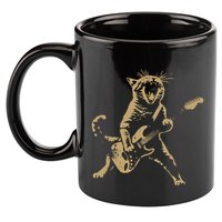Rock Cat Playing Guitar Funny Guitar Cat 11oz C Handle Ceramic Mug