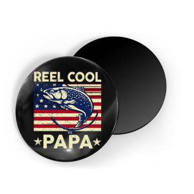 Reel Cool Papa Fathers Day Trout Fishing Gift Dad Grandpa Magnet