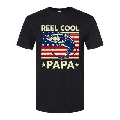 Reel Cool Papa Fathers Day Trout Fishing Gift Dad Grandpa Softstyle® CVC T-Shirt