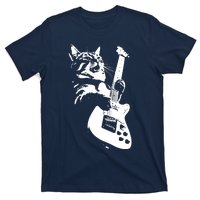 Rock Cat Playing Guitar Funny Guitar Cat T-Shirt