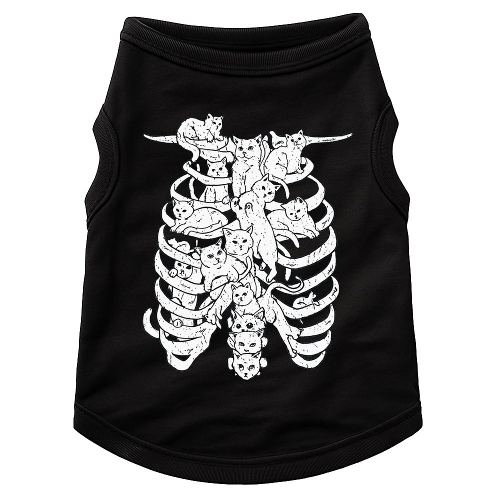 Ribcage Cats Pastel Goth Alt Clothes Aesthetic Egirl Doggie Tank