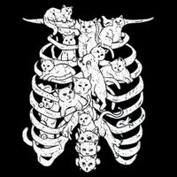 Ribcage Cats Pastel Goth Alt Clothes Aesthetic Egirl Doggie Tank