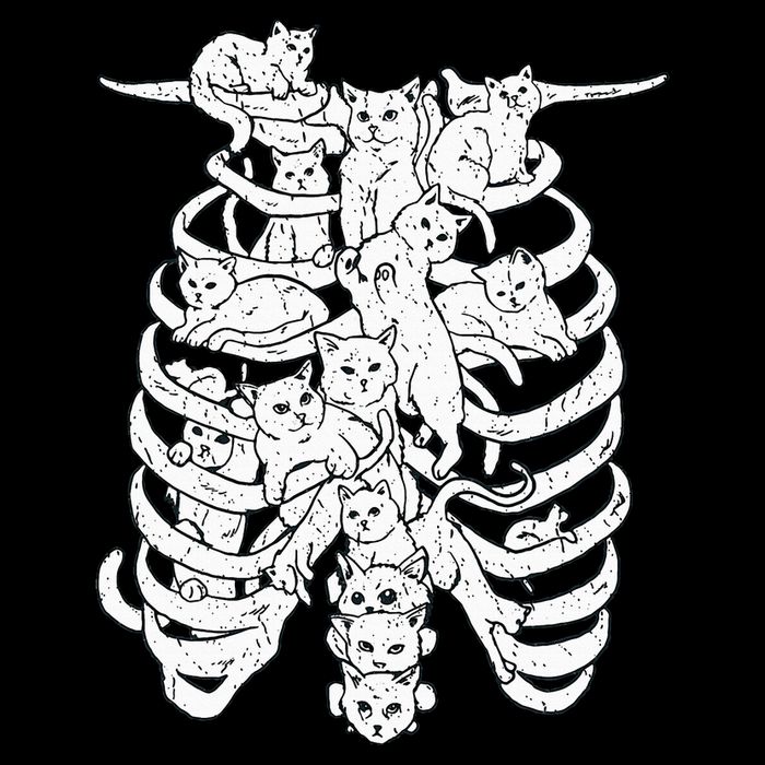 Ribcage Cats Pastel Goth Alt Clothes Aesthetic Egirl Doggie Tank