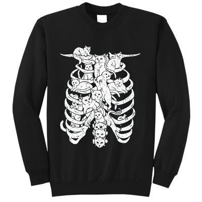 Ribcage Cats Pastel Goth Alt Clothes Aesthetic Egirl Sweatshirt