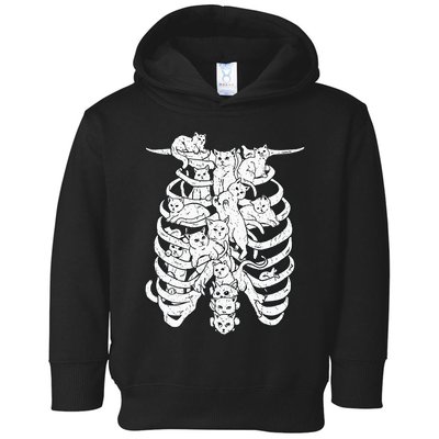 Ribcage Cats Pastel Goth Alt Clothes Aesthetic Egirl Toddler Hoodie