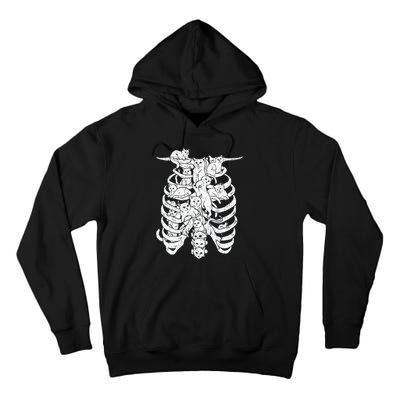 Ribcage Cats Pastel Goth Alt Clothes Aesthetic Egirl Tall Hoodie