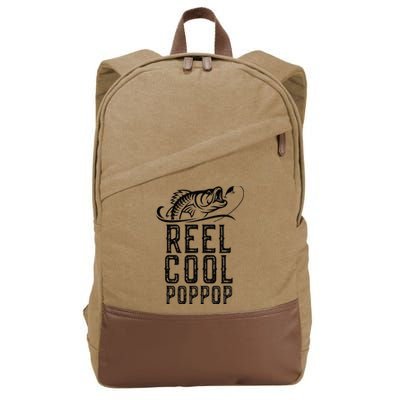 Reel Cool Pop Pop Fishing Fisherman Funny Retro PopPop Cotton Canvas Backpack