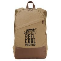 Reel Cool Pop Pop Fishing Fisherman Funny Retro PopPop Cotton Canvas Backpack