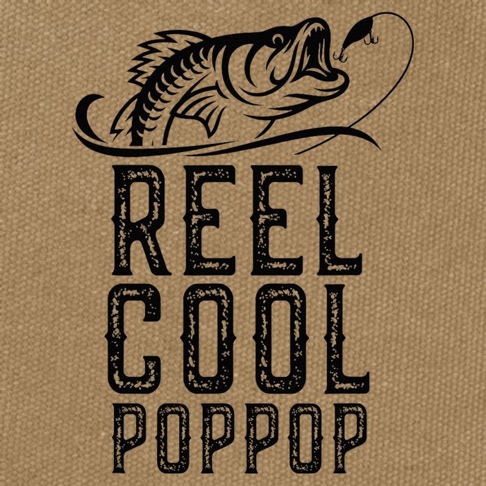 Reel Cool Pop Pop Fishing Fisherman Funny Retro PopPop Cotton Canvas Backpack