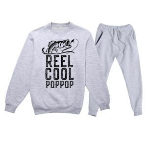 Reel Cool Pop Pop Fishing Fisherman Funny Retro PopPop Premium Crewneck Sweatsuit Set