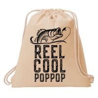Reel Cool Pop Pop Fishing Fisherman Funny Retro PopPop Drawstring Bag