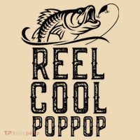 Reel Cool Pop Pop Fishing Fisherman Funny Retro PopPop Drawstring Bag