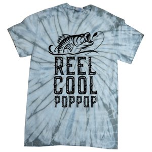 Reel Cool Pop Pop Fishing Fisherman Funny Retro PopPop Tie-Dye T-Shirt