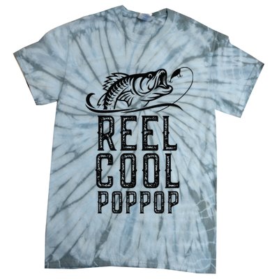 Reel Cool Pop Pop Fishing Fisherman Funny Retro PopPop Tie-Dye T-Shirt