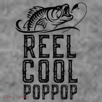 Reel Cool Pop Pop Fishing Fisherman Funny Retro PopPop 7-Panel Snapback Hat