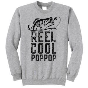 Reel Cool Pop Pop Fishing Fisherman Funny Retro PopPop Tall Sweatshirt