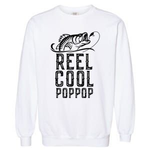 Reel Cool Pop Pop Fishing Fisherman Funny Retro PopPop Garment-Dyed Sweatshirt