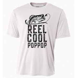 Reel Cool Pop Pop Fishing Fisherman Funny Retro PopPop Cooling Performance Crew T-Shirt