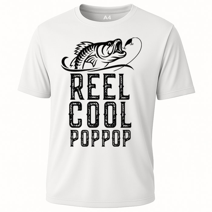 Reel Cool Pop Pop Fishing Fisherman Funny Retro PopPop Cooling Performance Crew T-Shirt