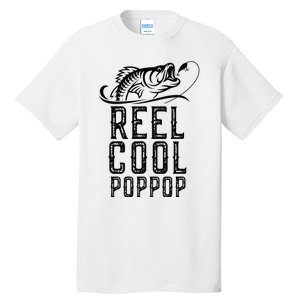 Reel Cool Pop Pop Fishing Fisherman Funny Retro PopPop Tall T-Shirt