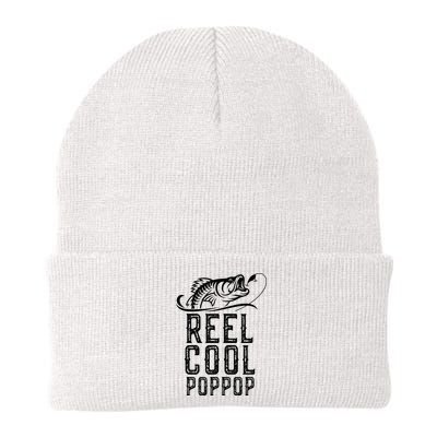 Reel Cool Pop Pop Fishing Fisherman Funny Retro PopPop Beanie