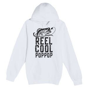 Reel Cool Pop Pop Fishing Fisherman Funny Retro PopPop Premium Pullover Hoodie