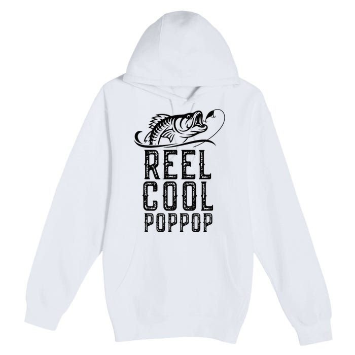 Reel Cool Pop Pop Fishing Fisherman Funny Retro PopPop Premium Pullover Hoodie