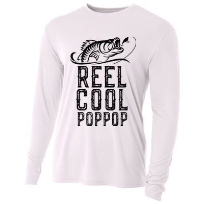 Reel Cool Pop Pop Fishing Fisherman Funny Retro PopPop Cooling Performance Long Sleeve Crew