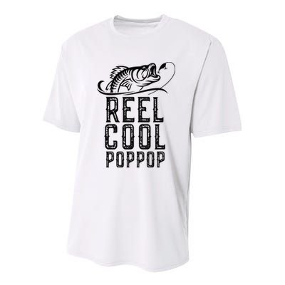 Reel Cool Pop Pop Fishing Fisherman Funny Retro PopPop Youth Performance Sprint T-Shirt