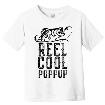 Reel Cool Pop Pop Fishing Fisherman Funny Retro PopPop Toddler T-Shirt