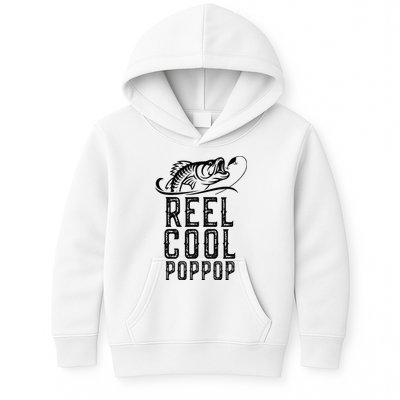 Reel Cool Pop Pop Fishing Fisherman Funny Retro PopPop Kids Hoodie
