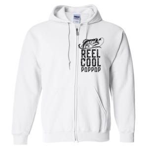 Reel Cool Pop Pop Fishing Fisherman Funny Retro PopPop Full Zip Hoodie