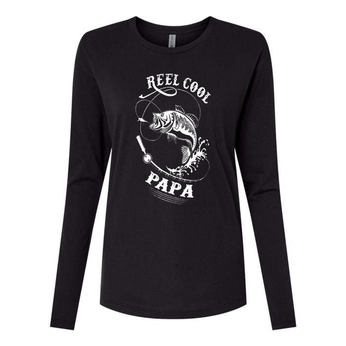 Reel Cool Papa For Fishing Nature Lovers Womens Cotton Relaxed Long Sleeve T-Shirt