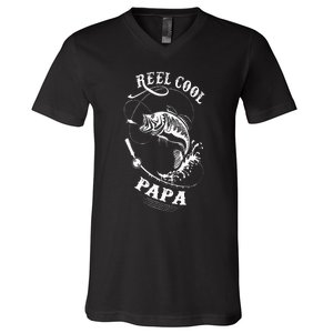 Reel Cool Papa For Fishing Nature Lovers V-Neck T-Shirt