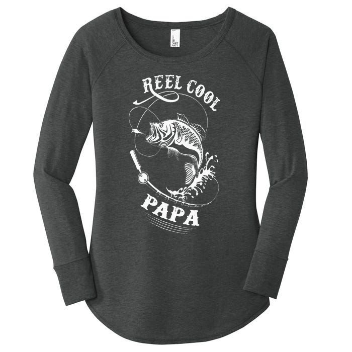 Reel Cool Papa For Fishing Nature Lovers Women's Perfect Tri Tunic Long Sleeve Shirt