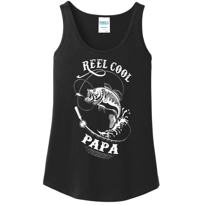 Reel Cool Papa For Fishing Nature Lovers Ladies Essential Tank