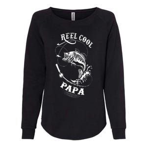 Reel Cool Papa For Fishing Nature Lovers Womens California Wash Sweatshirt