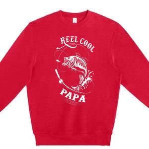 Reel Cool Papa For Fishing Nature Lovers Premium Crewneck Sweatshirt