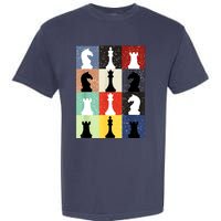 Retro Chess Player Shirt Gift Vintage Chess Pieces Garment-Dyed Heavyweight T-Shirt