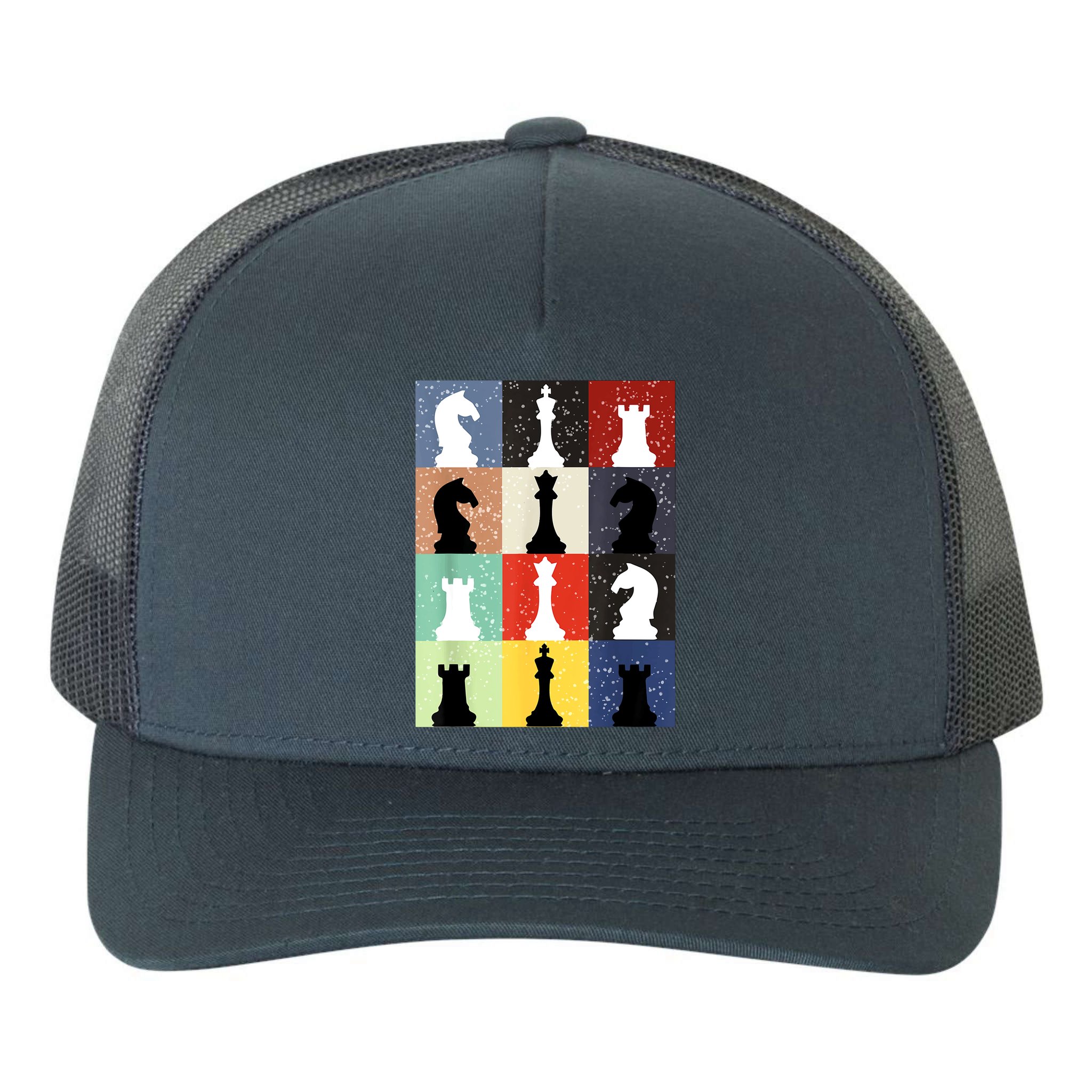 Retro Chess Player Shirt Gift Vintage Chess Pieces Yupoong Adult 5-Panel Trucker Hat